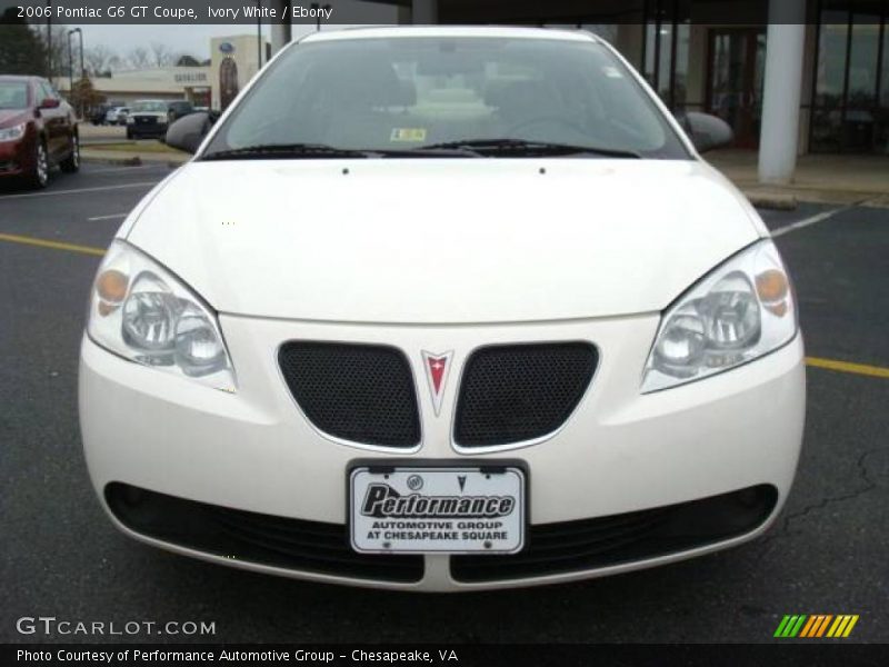 Ivory White / Ebony 2006 Pontiac G6 GT Coupe