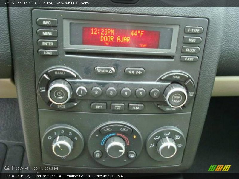 Ivory White / Ebony 2006 Pontiac G6 GT Coupe
