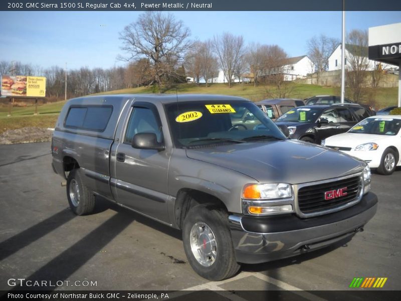 Pewter Metallic / Neutral 2002 GMC Sierra 1500 SL Regular Cab 4x4