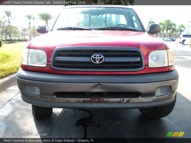 Sunfire Red Pearl / Oak 2001 Toyota Tundra Regular Cab