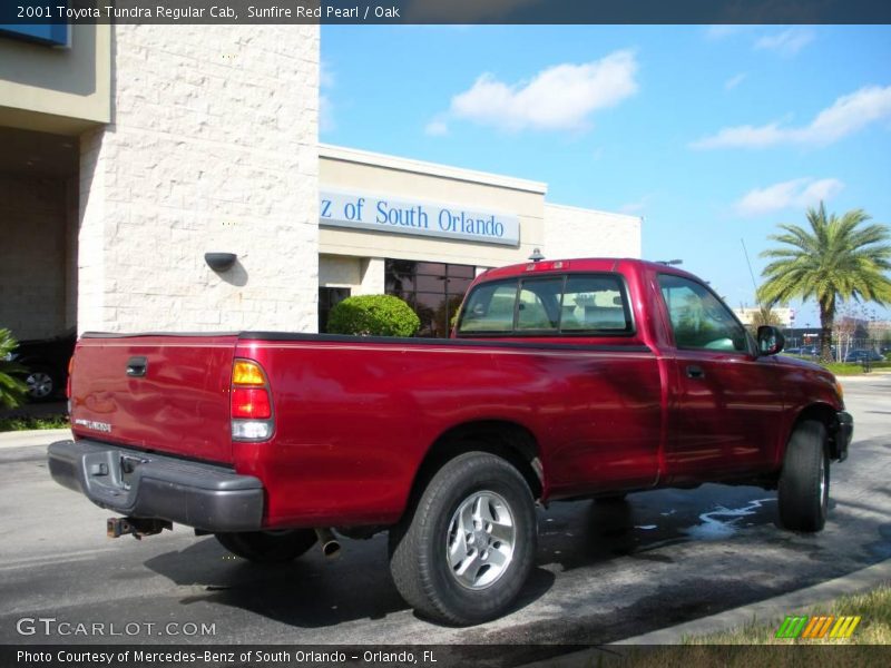 Sunfire Red Pearl / Oak 2001 Toyota Tundra Regular Cab