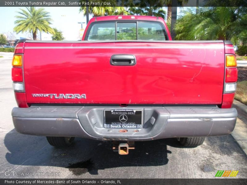 Sunfire Red Pearl / Oak 2001 Toyota Tundra Regular Cab