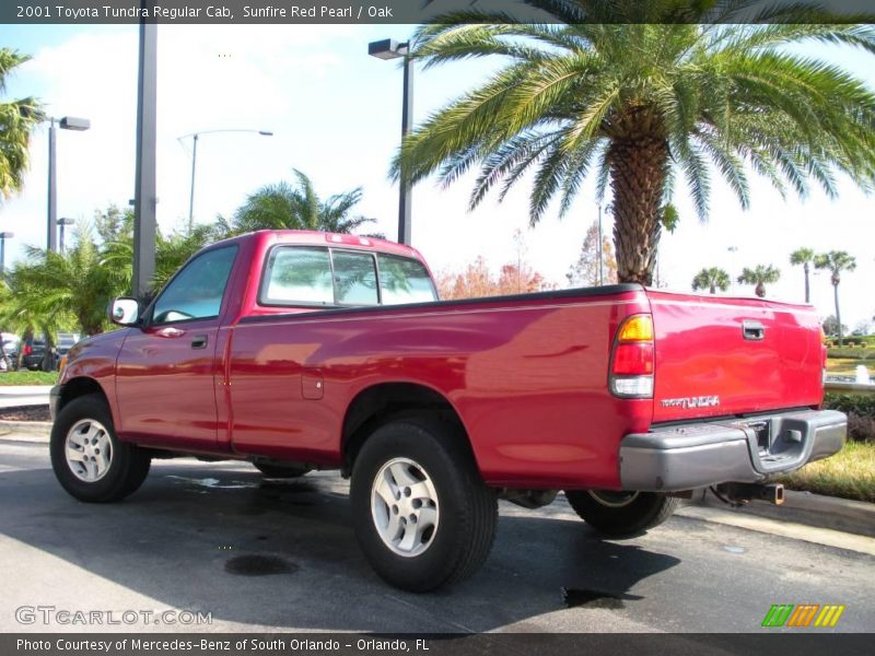 Sunfire Red Pearl / Oak 2001 Toyota Tundra Regular Cab