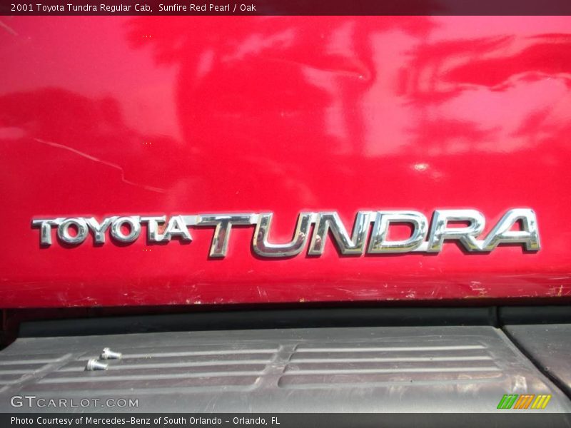 Sunfire Red Pearl / Oak 2001 Toyota Tundra Regular Cab