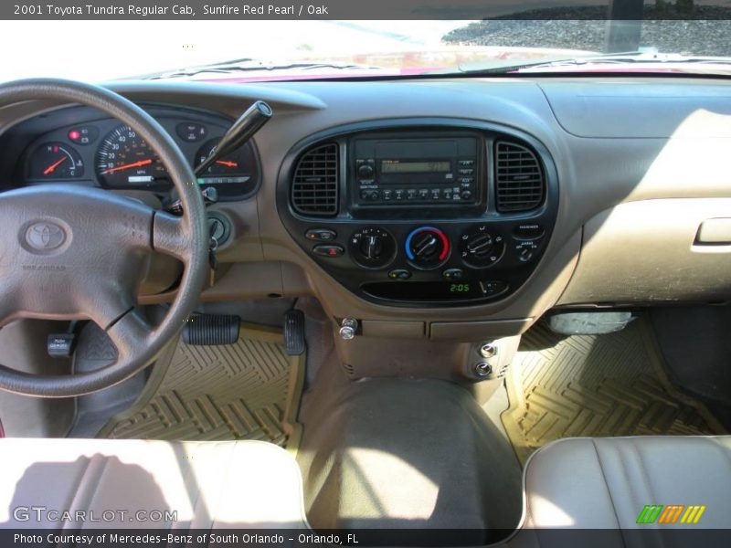 Sunfire Red Pearl / Oak 2001 Toyota Tundra Regular Cab