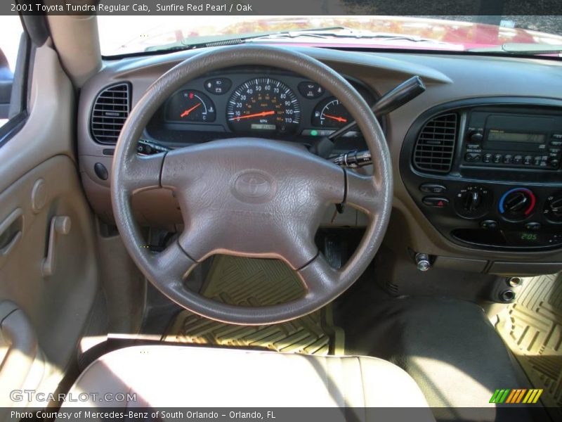 Sunfire Red Pearl / Oak 2001 Toyota Tundra Regular Cab