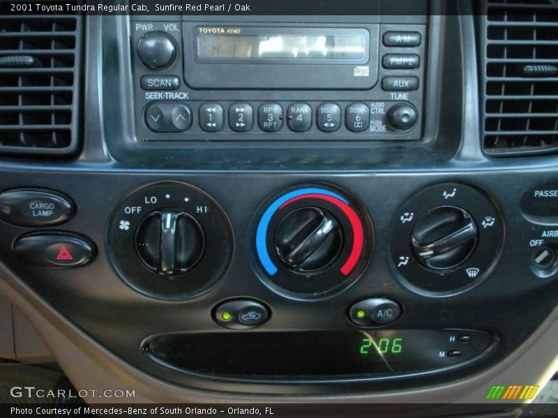 Sunfire Red Pearl / Oak 2001 Toyota Tundra Regular Cab