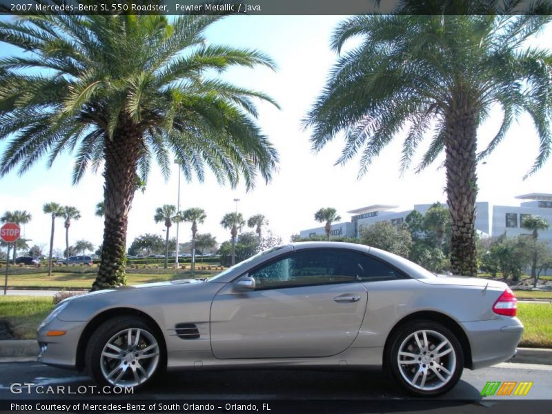 Pewter Metallic / Java 2007 Mercedes-Benz SL 550 Roadster