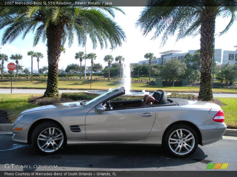 Pewter Metallic / Java 2007 Mercedes-Benz SL 550 Roadster