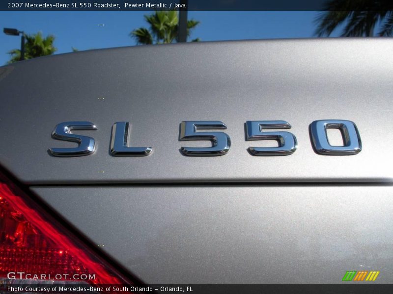 Pewter Metallic / Java 2007 Mercedes-Benz SL 550 Roadster