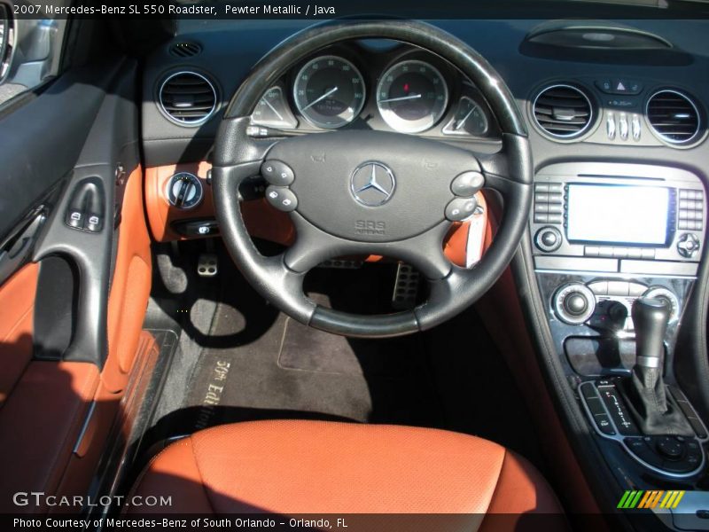 Pewter Metallic / Java 2007 Mercedes-Benz SL 550 Roadster