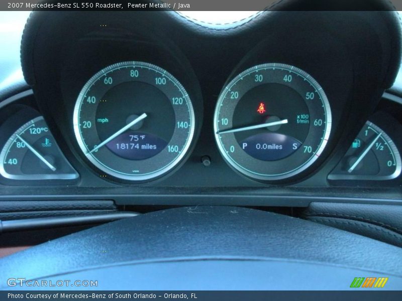 Pewter Metallic / Java 2007 Mercedes-Benz SL 550 Roadster