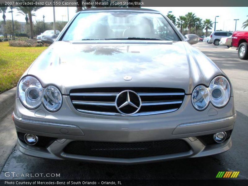 Pewter Metallic / Sport Stone/Black 2007 Mercedes-Benz CLK 550 Cabriolet