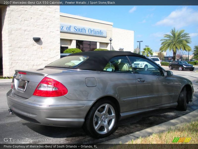 Pewter Metallic / Sport Stone/Black 2007 Mercedes-Benz CLK 550 Cabriolet