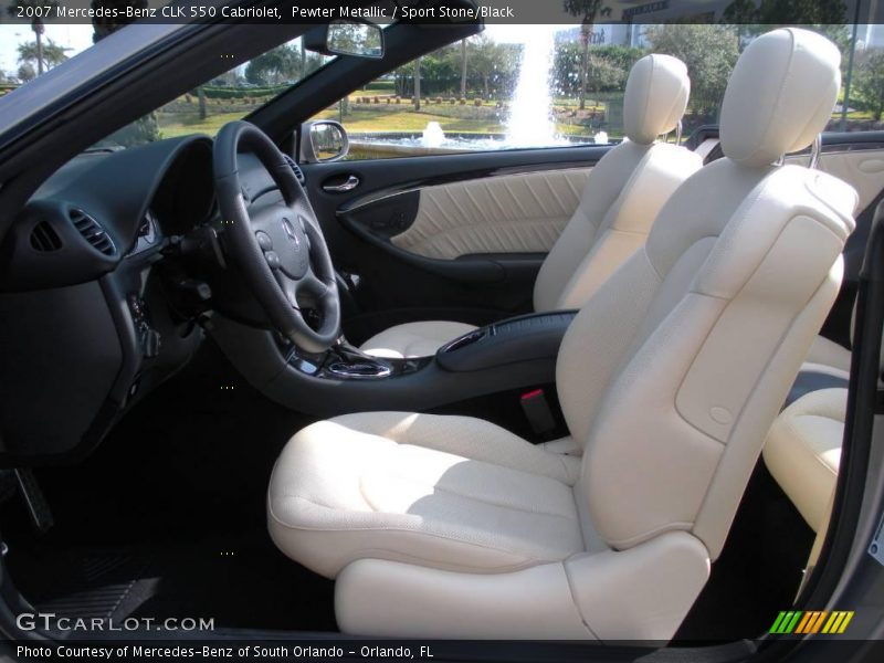 Pewter Metallic / Sport Stone/Black 2007 Mercedes-Benz CLK 550 Cabriolet