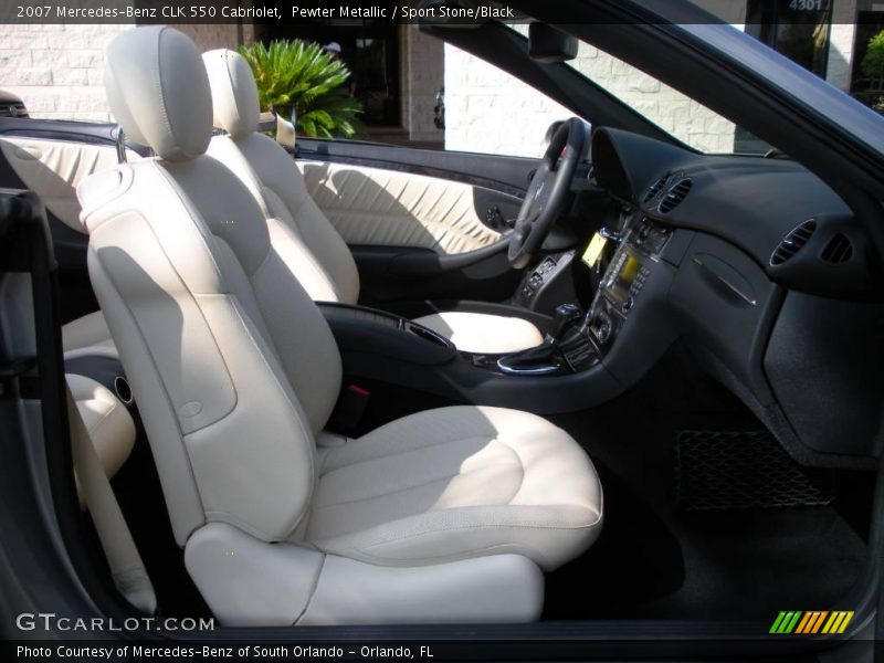 Pewter Metallic / Sport Stone/Black 2007 Mercedes-Benz CLK 550 Cabriolet