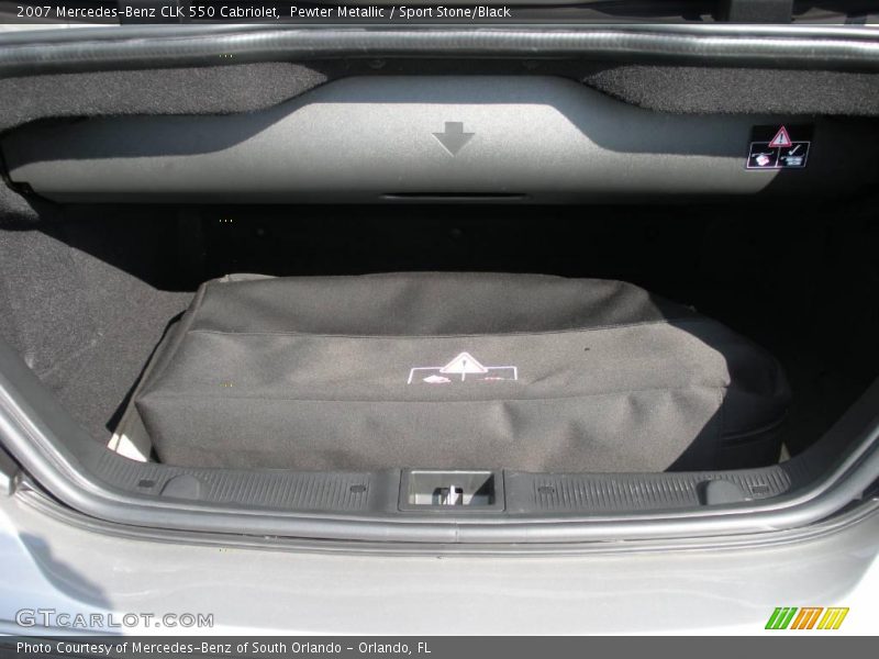 Pewter Metallic / Sport Stone/Black 2007 Mercedes-Benz CLK 550 Cabriolet