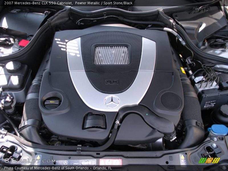 Pewter Metallic / Sport Stone/Black 2007 Mercedes-Benz CLK 550 Cabriolet