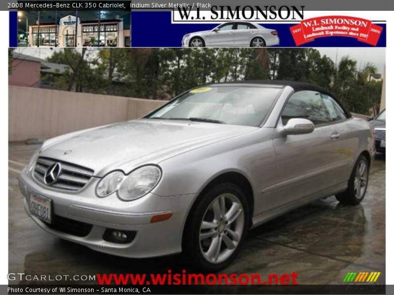Iridium Silver Metallic / Black 2008 Mercedes-Benz CLK 350 Cabriolet
