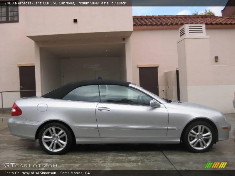 Iridium Silver Metallic / Black 2008 Mercedes-Benz CLK 350 Cabriolet