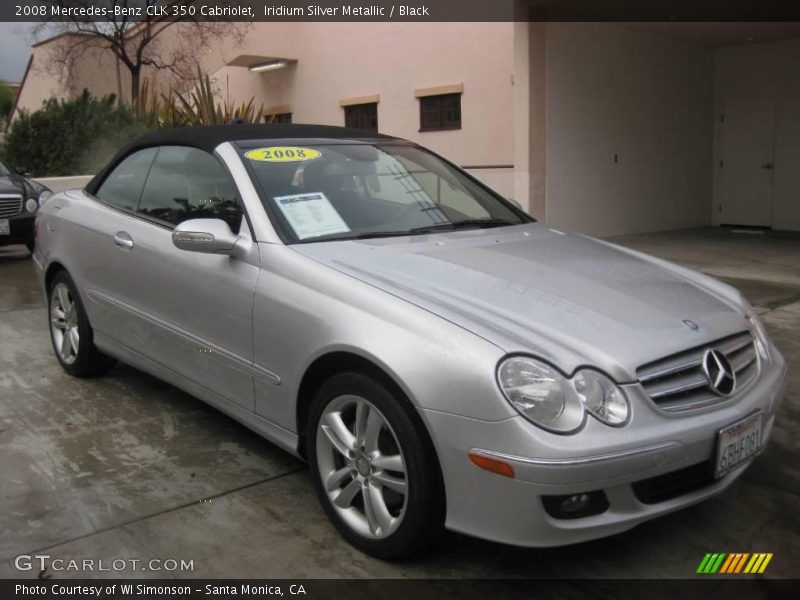 Iridium Silver Metallic / Black 2008 Mercedes-Benz CLK 350 Cabriolet