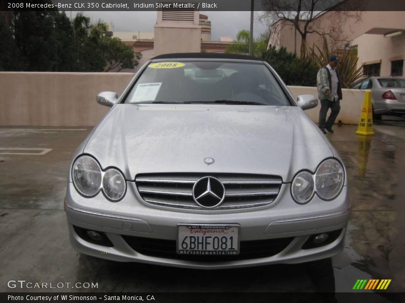 Iridium Silver Metallic / Black 2008 Mercedes-Benz CLK 350 Cabriolet