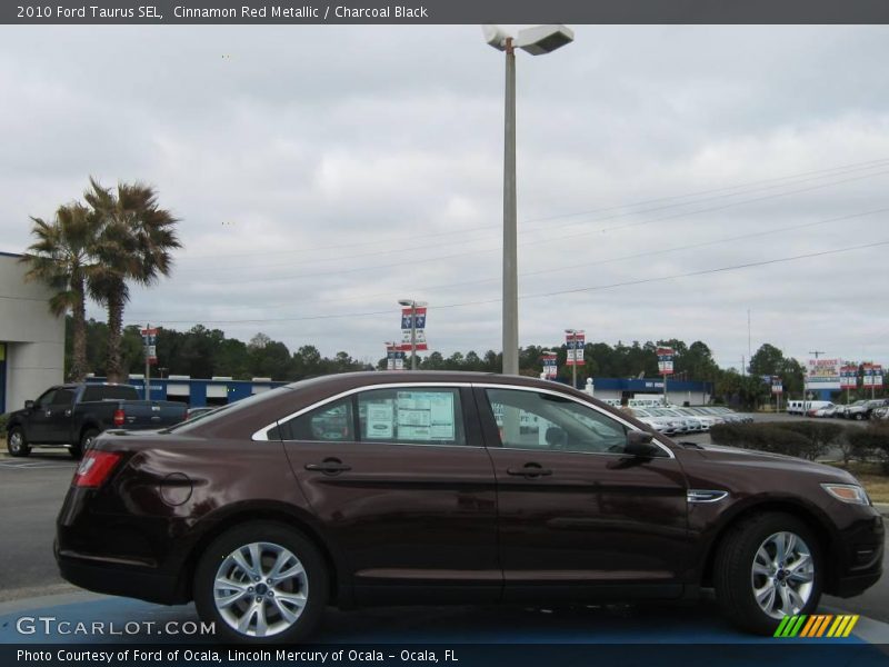 Cinnamon Red Metallic / Charcoal Black 2010 Ford Taurus SEL