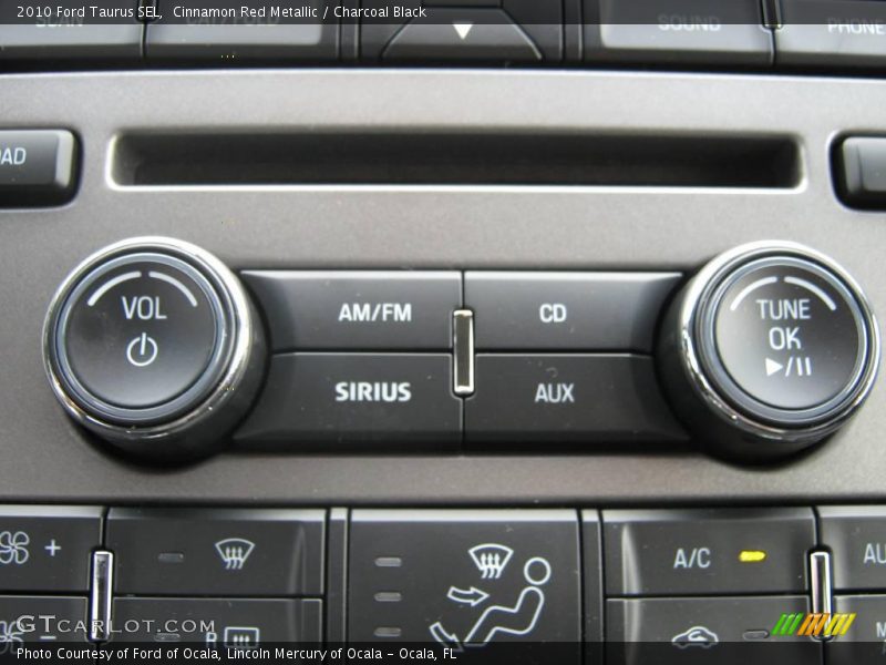 Cinnamon Red Metallic / Charcoal Black 2010 Ford Taurus SEL