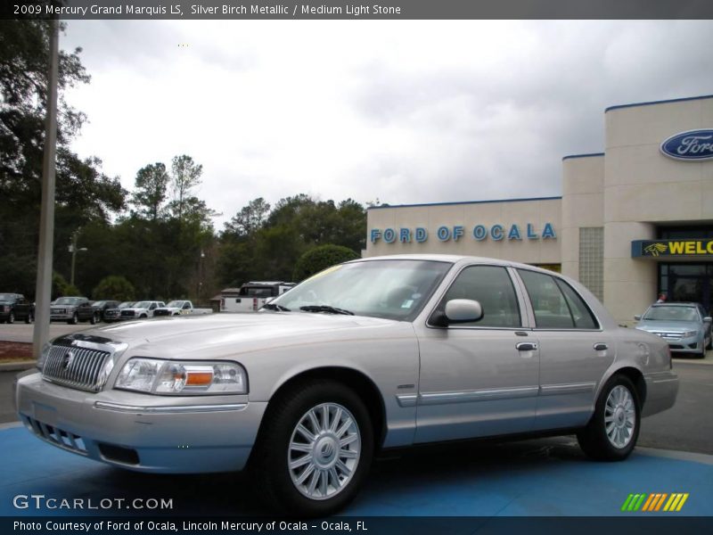 Silver Birch Metallic / Medium Light Stone 2009 Mercury Grand Marquis LS
