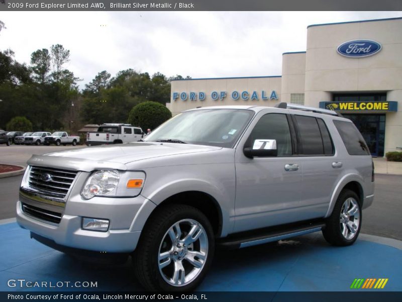 Brilliant Silver Metallic / Black 2009 Ford Explorer Limited AWD