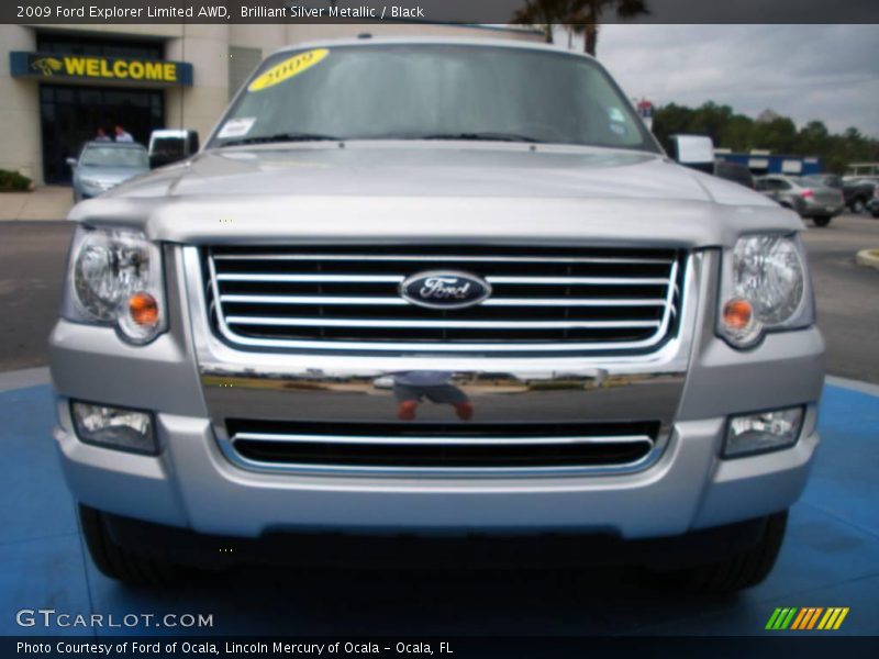 Brilliant Silver Metallic / Black 2009 Ford Explorer Limited AWD