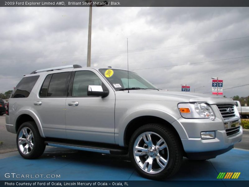 Brilliant Silver Metallic / Black 2009 Ford Explorer Limited AWD