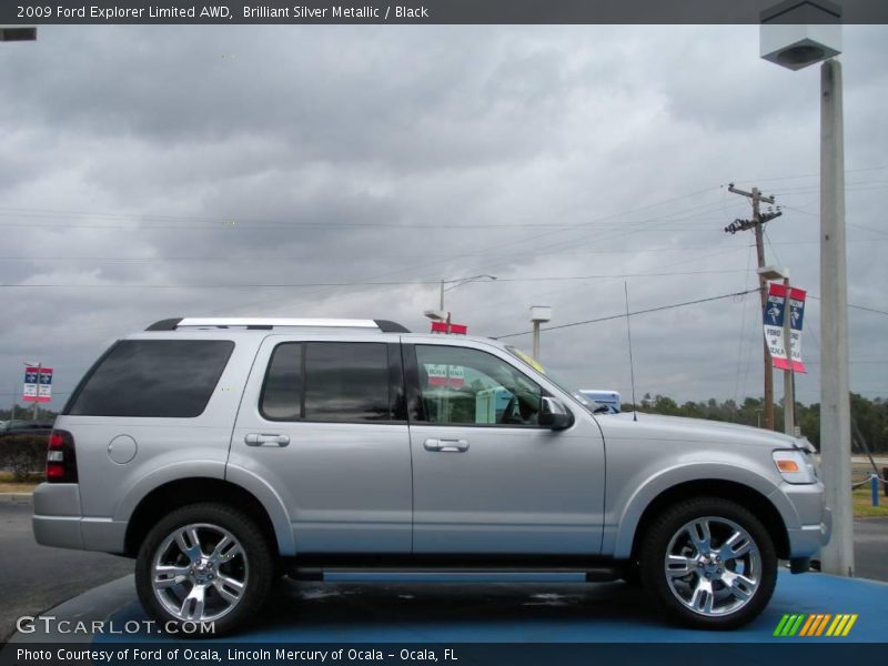 Brilliant Silver Metallic / Black 2009 Ford Explorer Limited AWD