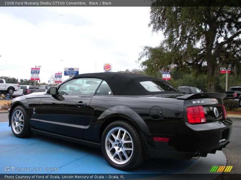 Black / Black 2008 Ford Mustang Shelby GT500 Convertible