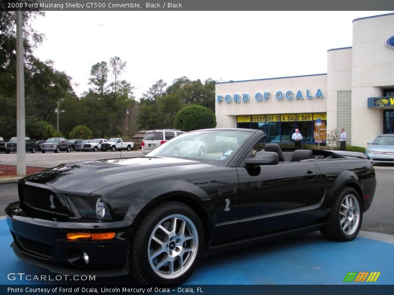 Black / Black 2008 Ford Mustang Shelby GT500 Convertible