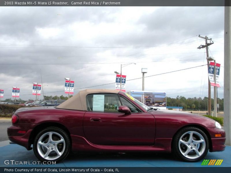 Garnet Red Mica / Parchment 2003 Mazda MX-5 Miata LS Roadster