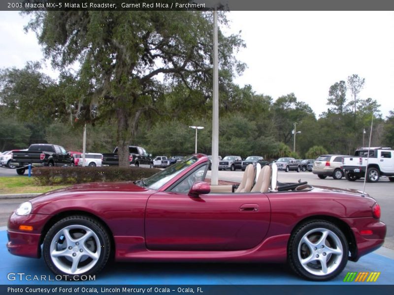 Garnet Red Mica / Parchment 2003 Mazda MX-5 Miata LS Roadster