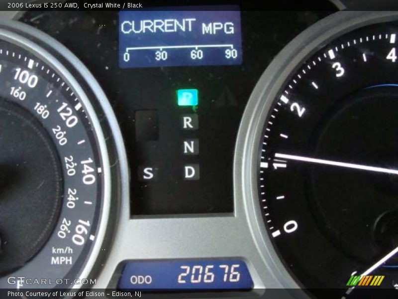 Crystal White / Black 2006 Lexus IS 250 AWD