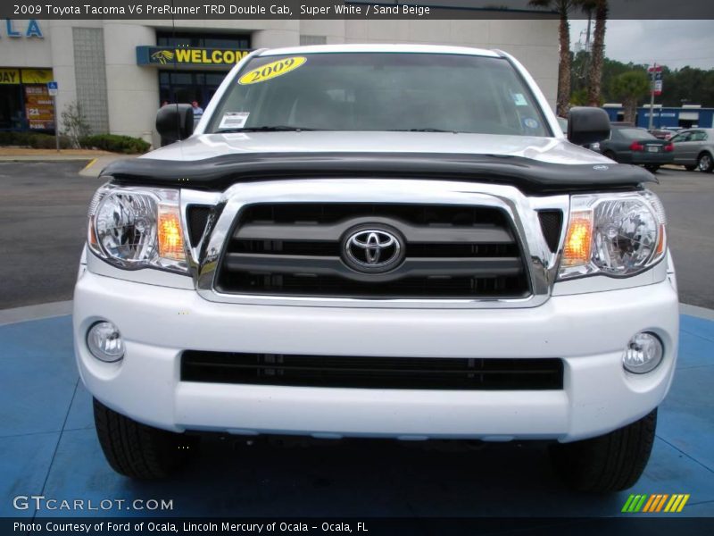 Super White / Sand Beige 2009 Toyota Tacoma V6 PreRunner TRD Double Cab