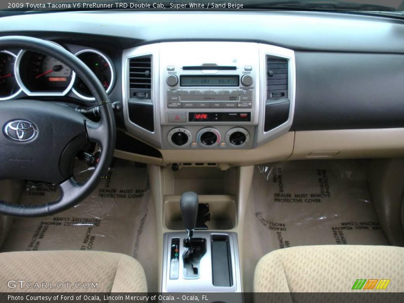 Super White / Sand Beige 2009 Toyota Tacoma V6 PreRunner TRD Double Cab