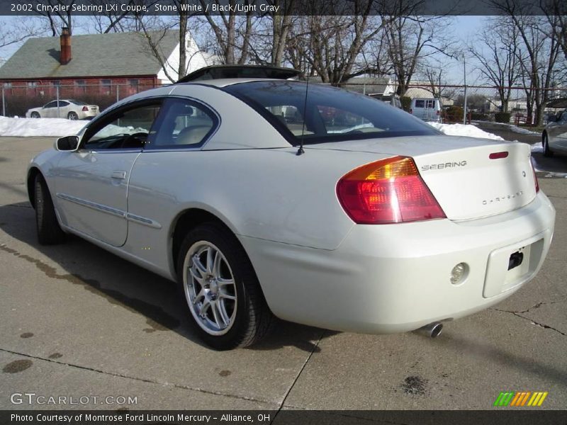 Stone White / Black/Light Gray 2002 Chrysler Sebring LXi Coupe