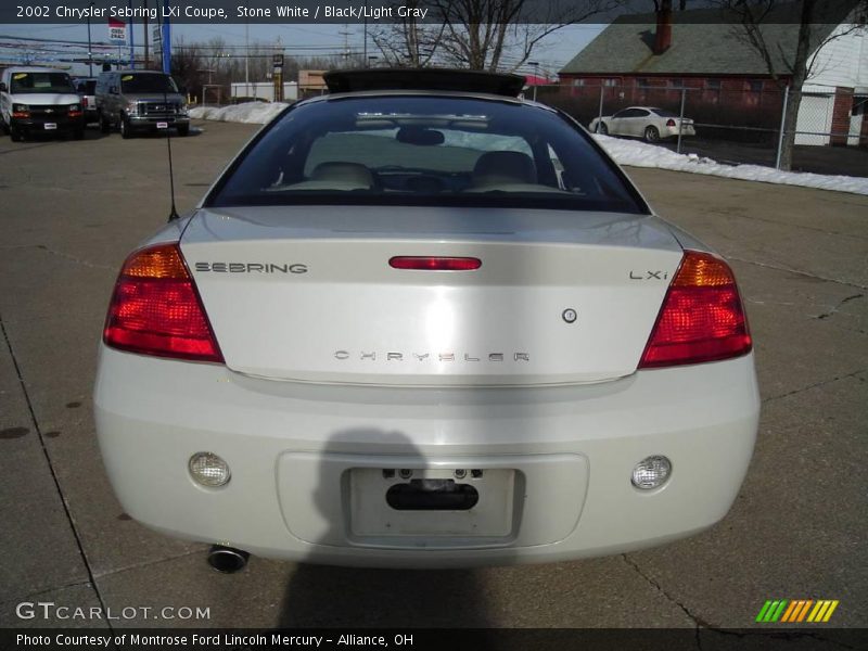 Stone White / Black/Light Gray 2002 Chrysler Sebring LXi Coupe