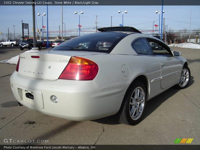 Stone White / Black/Light Gray 2002 Chrysler Sebring LXi Coupe
