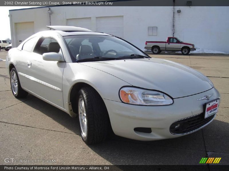 Stone White / Black/Light Gray 2002 Chrysler Sebring LXi Coupe