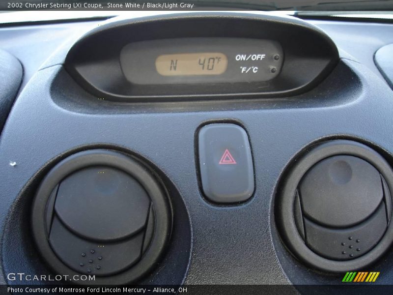 Stone White / Black/Light Gray 2002 Chrysler Sebring LXi Coupe