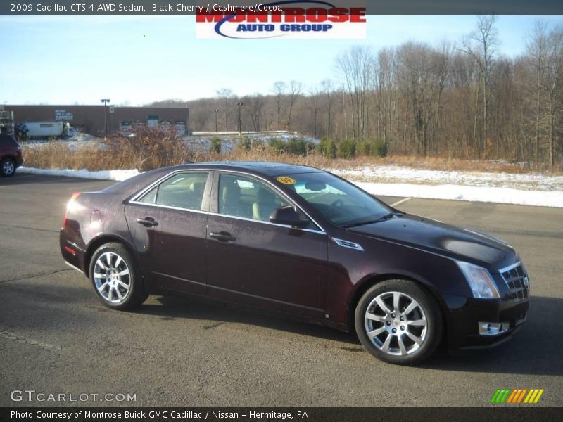 Black Cherry / Cashmere/Cocoa 2009 Cadillac CTS 4 AWD Sedan