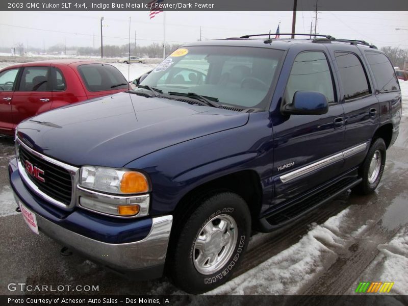 Indigo Blue Metallic / Pewter/Dark Pewter 2003 GMC Yukon SLT 4x4