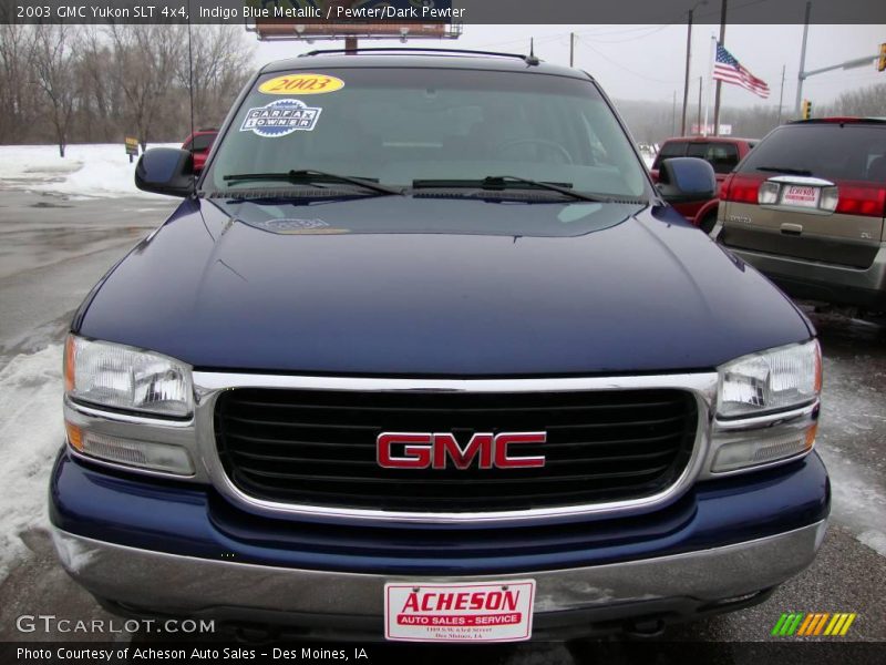Indigo Blue Metallic / Pewter/Dark Pewter 2003 GMC Yukon SLT 4x4