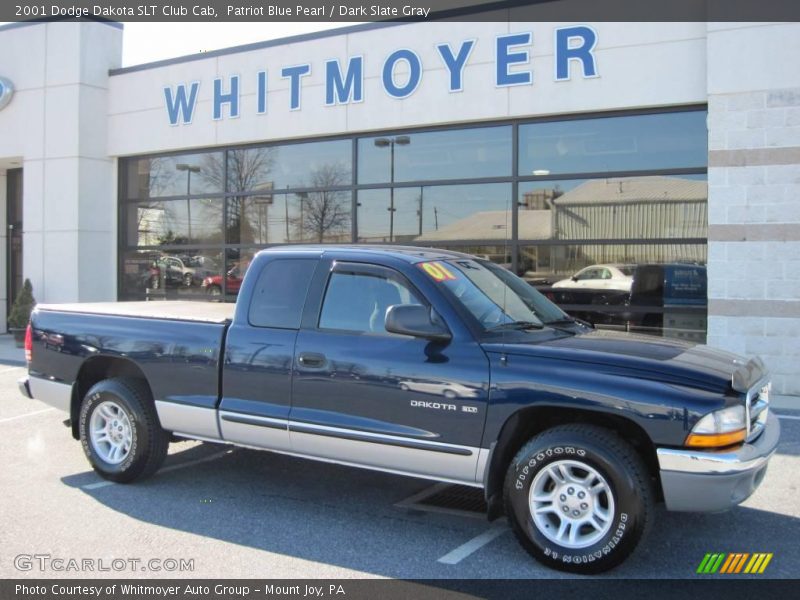Patriot Blue Pearl / Dark Slate Gray 2001 Dodge Dakota SLT Club Cab