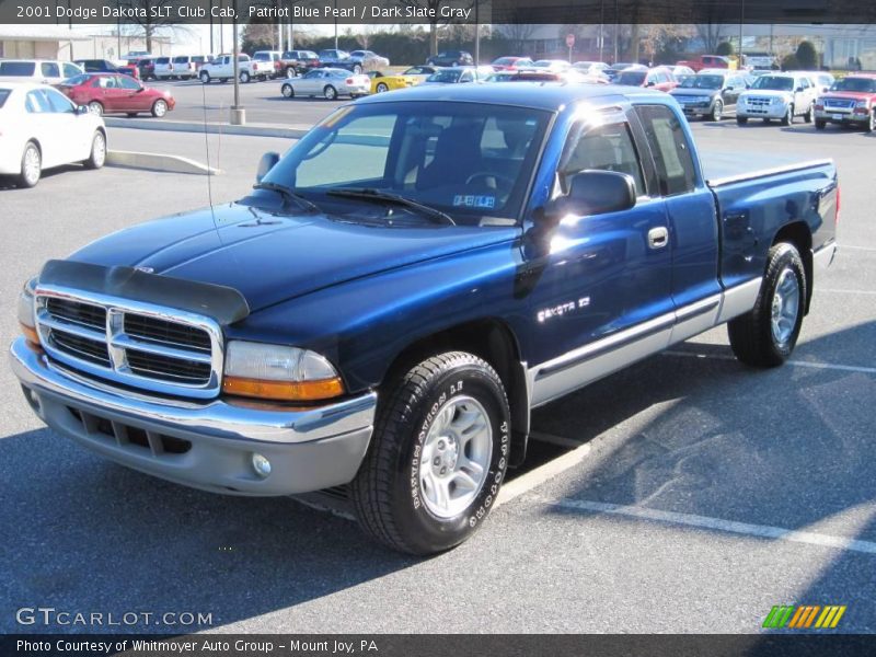 Patriot Blue Pearl / Dark Slate Gray 2001 Dodge Dakota SLT Club Cab
